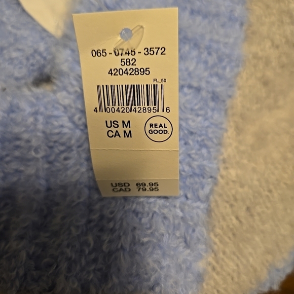 Aerie Boucle Wool Blend Oversized Sweater Blue Gray M NWT - Picture 6 of 7